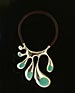 <I>Nogu Ra</I> Neckpiece, Sterling, turquoise, leather