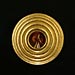 Chased Brooch, 22k gold, ebony, citrine